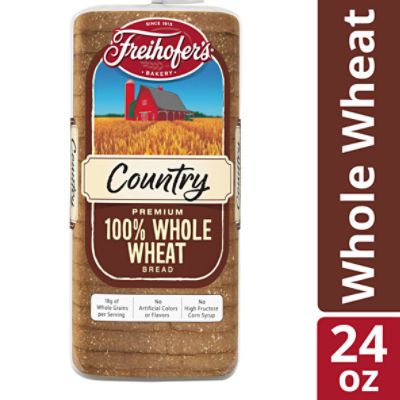Freihofer's Bakery Country Premium 100 Whole Wheat Bread, 1 lb 8 oz