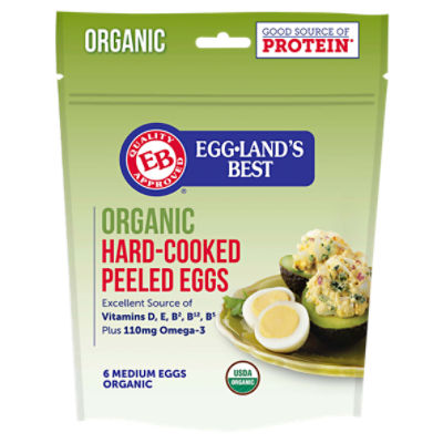 Eggland's Best Organic 6ct Medium HardCooked Peeled Eggs