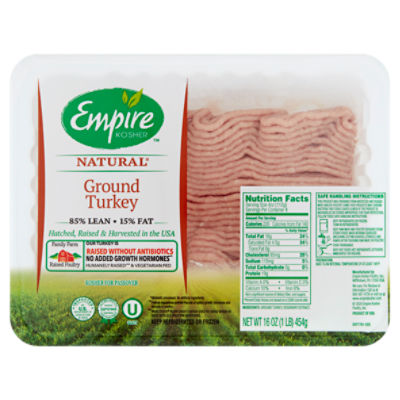 Empire Kosher Natural 85 Lean 15 Fat Ground Turkey, 16 oz ShopRite