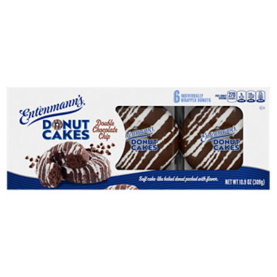 Entenmann's Double Chocolate Chip Donut Cakes, 6 count, 10.9 oz ShopRite