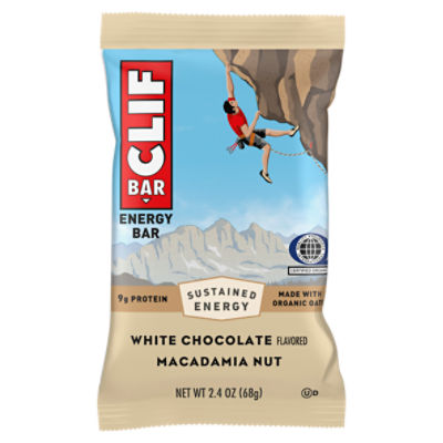 CLIF BAR White Chocolate Macadamia Nut Flavor Energy Bar, 2.4 oz