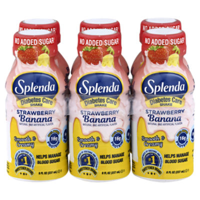 Splenda Strawberry Banana Smooth & Creamy Diabetes Care Shake, 8 fl oz