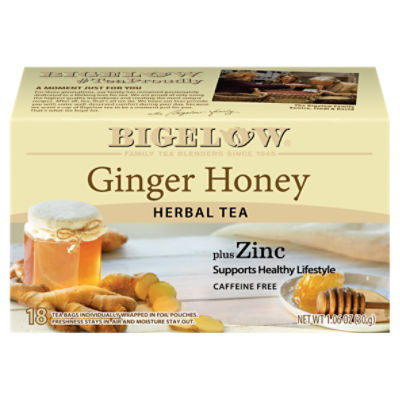 Bigelow Ginger Honey Herbal Tea Bags, 18 count, 1.06 oz ShopRite