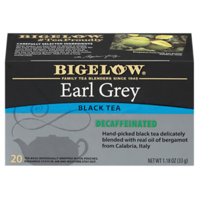 Bigelow Earl Grey Decaffeinated, Black Tea Bags