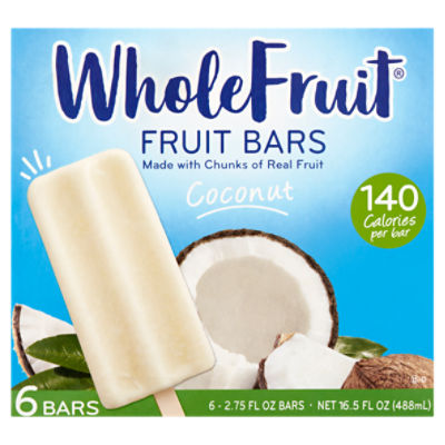 Whole Fruit Coconut Fruit Bars, 2.75 fl oz, 6 count Fairway