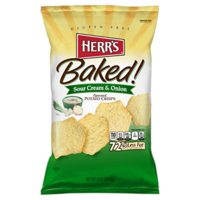 Herr's Baked! Sour Cream & Onion Flavored, Potato Crisps