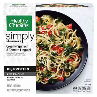 Healthy Choice Simply Steamers Creamy Spinach & Tomato Linguini, 9 oz
