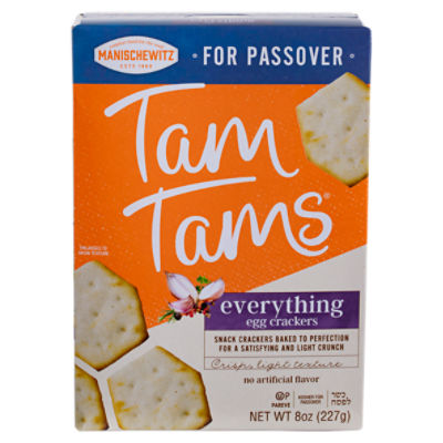 Manischewitz Tam Tams Everything Egg Snack Crackers, 8 oz Fairway