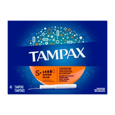 TAMPAX Super Plus Absorbency Unscented, Tampons