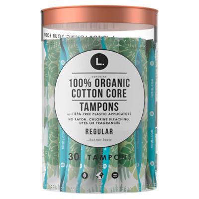 L. Organic Cotton Tampons Regular 30 Count