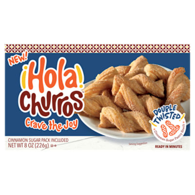 Hola Churros Double Twisted Cinnamon Sugar Pastry Snack, 8 oz ShopRite