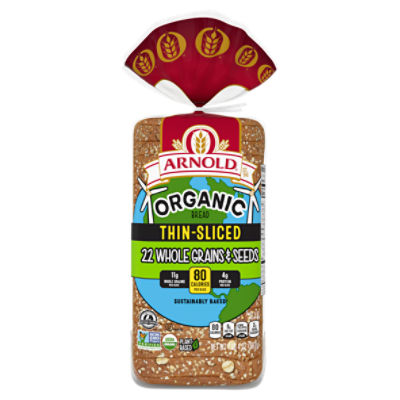Arnold Organic Thin Sliced 22 Grains Bread, 20 oz The Fresh Grocer