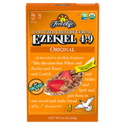 Food for Life Ezekiel 49 Original Sprouted Crunchy Cereal, 16 oz