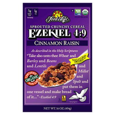 Food For Life Ezekiel 49 Cinnamon Raisin Sprouted Crunchy Cereal, 16 oz