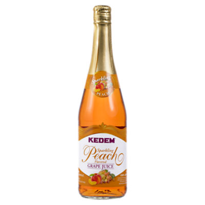 Kedem Sparkling Peach Flavored Grape Juice, 25.4 fl oz