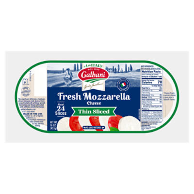 Galbani Fresh Mozzarella 16oz Thin Sliced Log Fairway