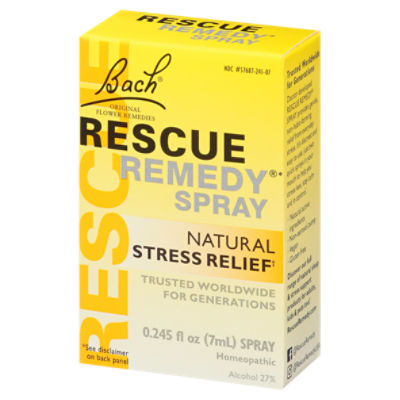 Bach Rescue Remedy Original Flower Remedies Homeopathic Spray, 0.245 fl