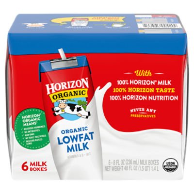 Horizon Organic 1 Lowfat UHT Milk, 8 Oz., 6 Count The Fresh Grocer