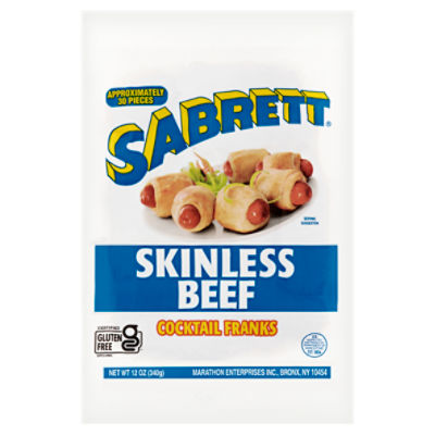 Sabrett Skinless Beef Cocktail Franks, 12 oz Fairway