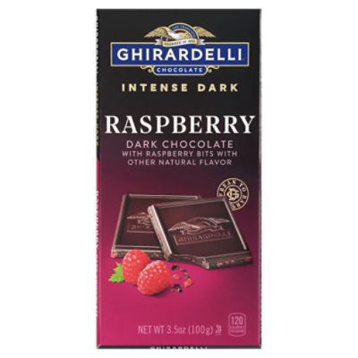 GHIRARDELLI Intense Dark Chocolate Bar, Raspberry, 3.5 Oz Bar Fairway