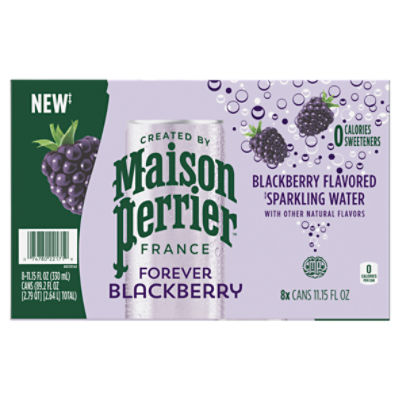 Maison Perrier Blackberry Flavored Sparkling Water, 11.15 fl oz, 8