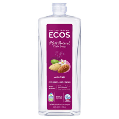 Ecos Hypoallergenic Plant Powered Almond Dish Soap, 25 fl oz ShopRite