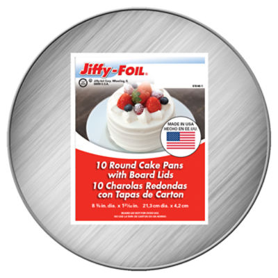 JiffyFoil Round Cake Pans with Board Lids, 10 count Price Rite