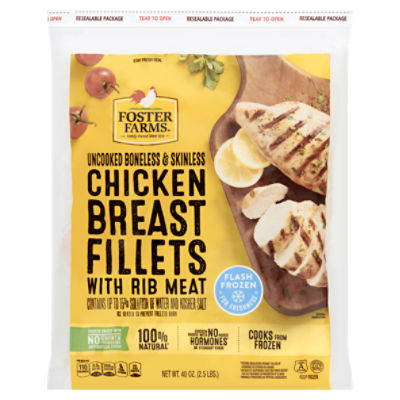 Foster Farms Uncooked Boneless & Skinless Chicken Breast Fillets with