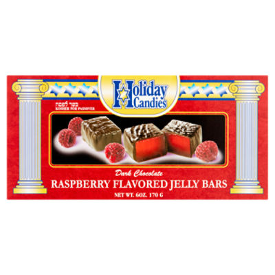 Holiday Candies Dark Chocolate Raspberry Flavored Jelly Bars, 6 oz