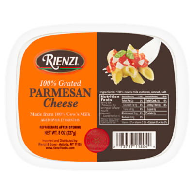 Rienzi 100 Grated Parmesan Cheese, 8 oz ShopRite
