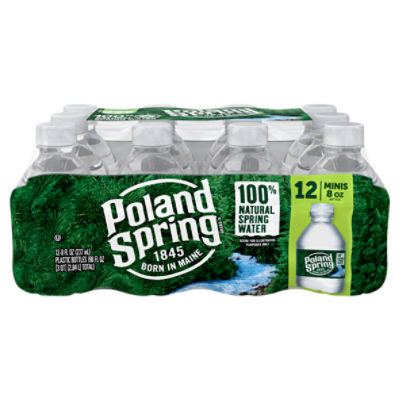 POLAND SPRING Brand 100 Natural Spring Water, 8ounce mini plastic