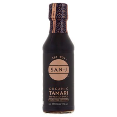 SanJ Organic Tamari Brewed Soy Sauce, 10 fl oz ShopRite