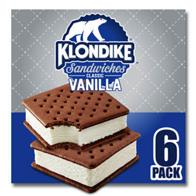 Klondike Ice Cream Sandwiches Vanilla 4.23 fl oz, 6 Count ShopRite