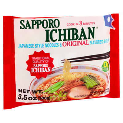 Sapporo Ichiban Japanese Style Noodles & Original FlavoredSoup, 3.5 oz The Fresh Grocer