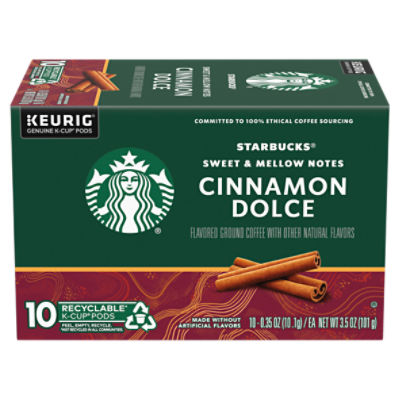 Starbucks Cinnamon Dolce Ground Coffee KCup Pods, 0.35 oz, 10 count ShopRite