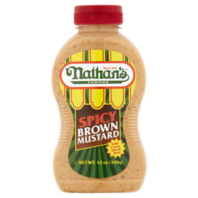 Nathan's Famous Spicy Brown Mustard, 12 oz ShopRite