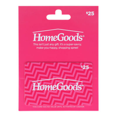 Home Goods 25 Gift Card , 1 each