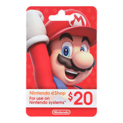 Nintendo American 20 Gift Card, 1 each