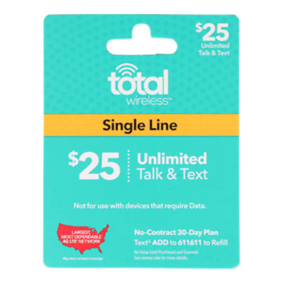 Total Wireless 25 Gift Card, 1 each