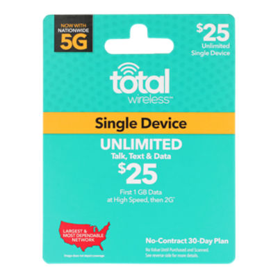 Total Wireless 25 Gift Card, 1 each