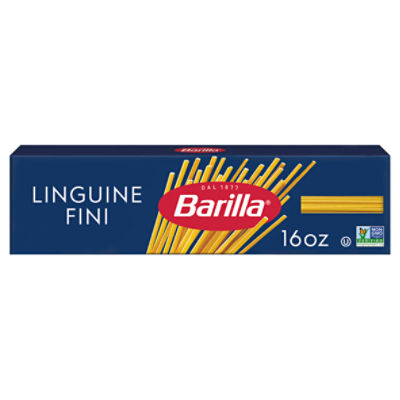 Barilla Linguine Fini Pasta, 16 oz. Box NonGMO Pasta Made with Durum