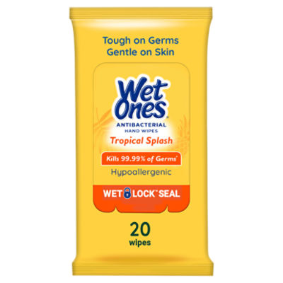 Wet Ones Tropical Splash Antibacterial Hand Wipes, 20 count The Fresh