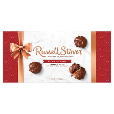Russell Stover Pecan Delights Caramel & Pecans Covered in Milk