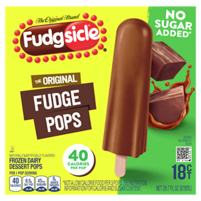 Popsicle Fudgsicle No Sugar Added, Original Fudge Pops