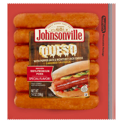 Johnsonville Queso with Pepper Jack & Monterey Jack Cheese Smoked