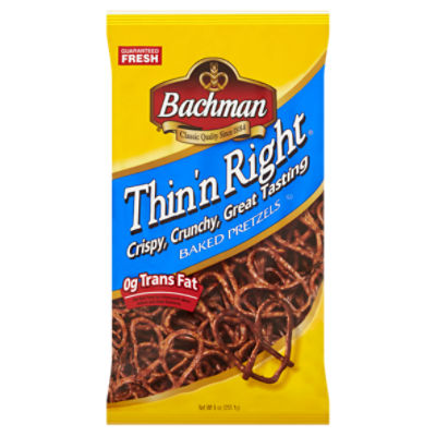 Bachman Thin'n Right Baked Pretzels, 9 oz ShopRite