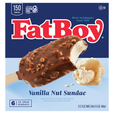 FatBoy Vanilla Nut Sundae, Premium Ice Cream
