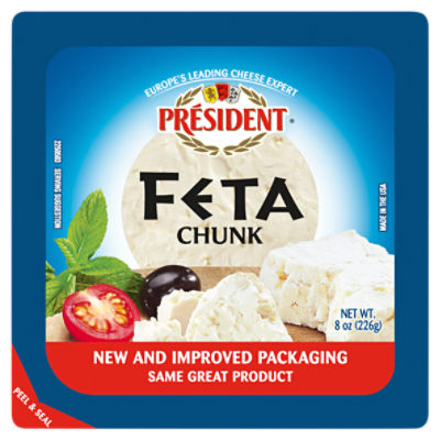 Président Chunk Feta Cheese, 8 oz