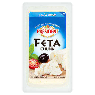 Président Chunk Feta Cheese, 20 oz ShopRite
