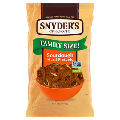Snyder's of Hanover Pretzels, Sourdough Hard Pretzels, Family Size 16